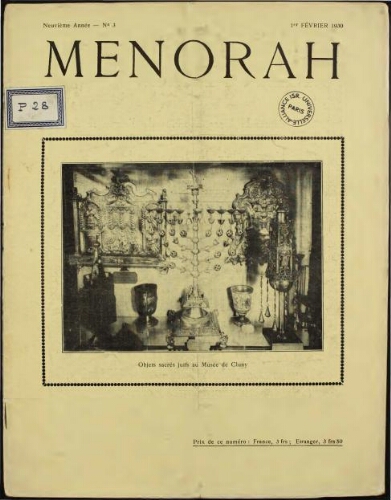 Menorah : L’Illustration Juive Vol.09 N°03 (01 févr. 1930)